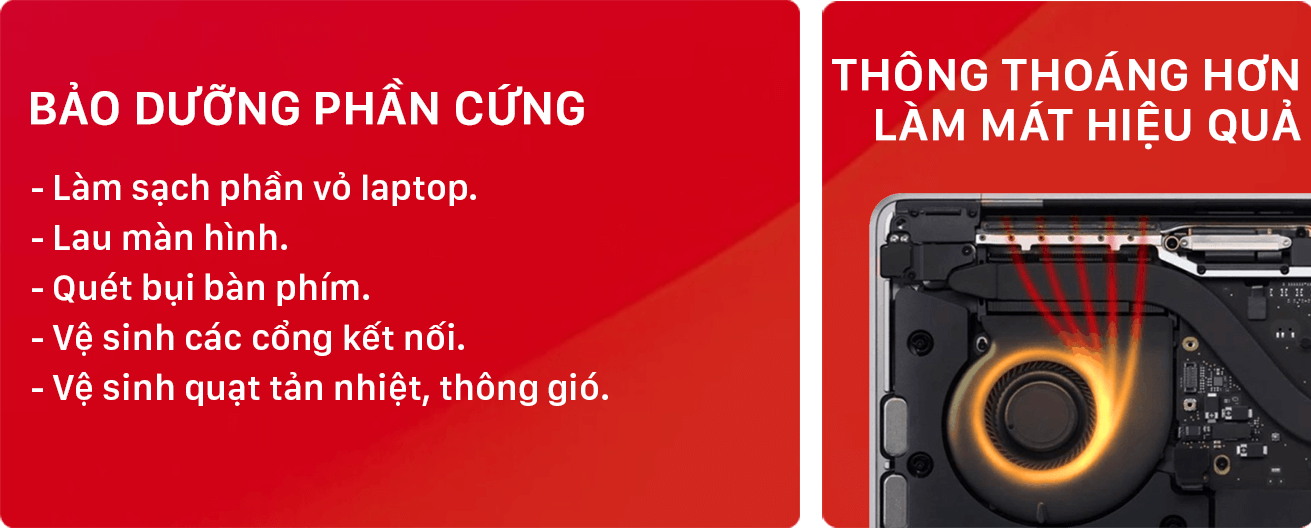 bảo dưỡng phần cứng laptopxachtayshop