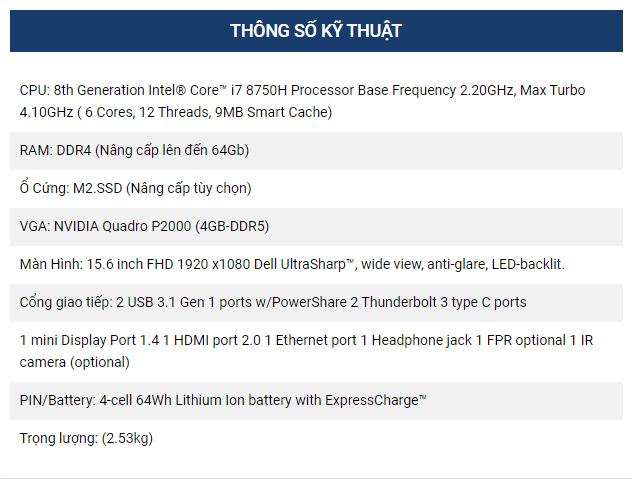 [Review] Đánh giá Laptop Dell Precision 7530: Tăng cao hiệu năng, hoạt động bền bỉ