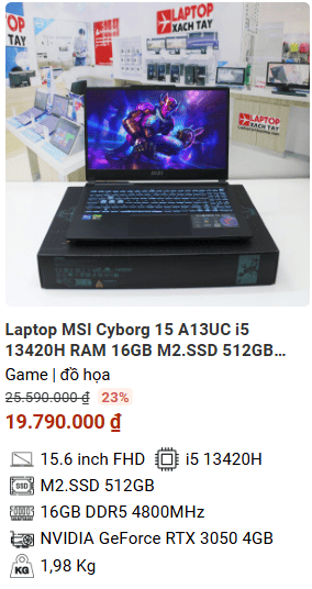 Top 5 Laptop Gaming cấu hình mạnh sử dụng đa nhiệm đáng xem nhất tháng 11/2024 Laptopxachtayshop
