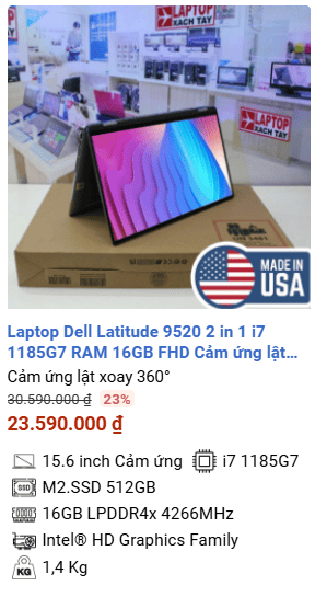 Top 5 Laptop văn phòng cảm ứng đáng xem nhất tháng 12/2024 tại Laptopxachtayshop
